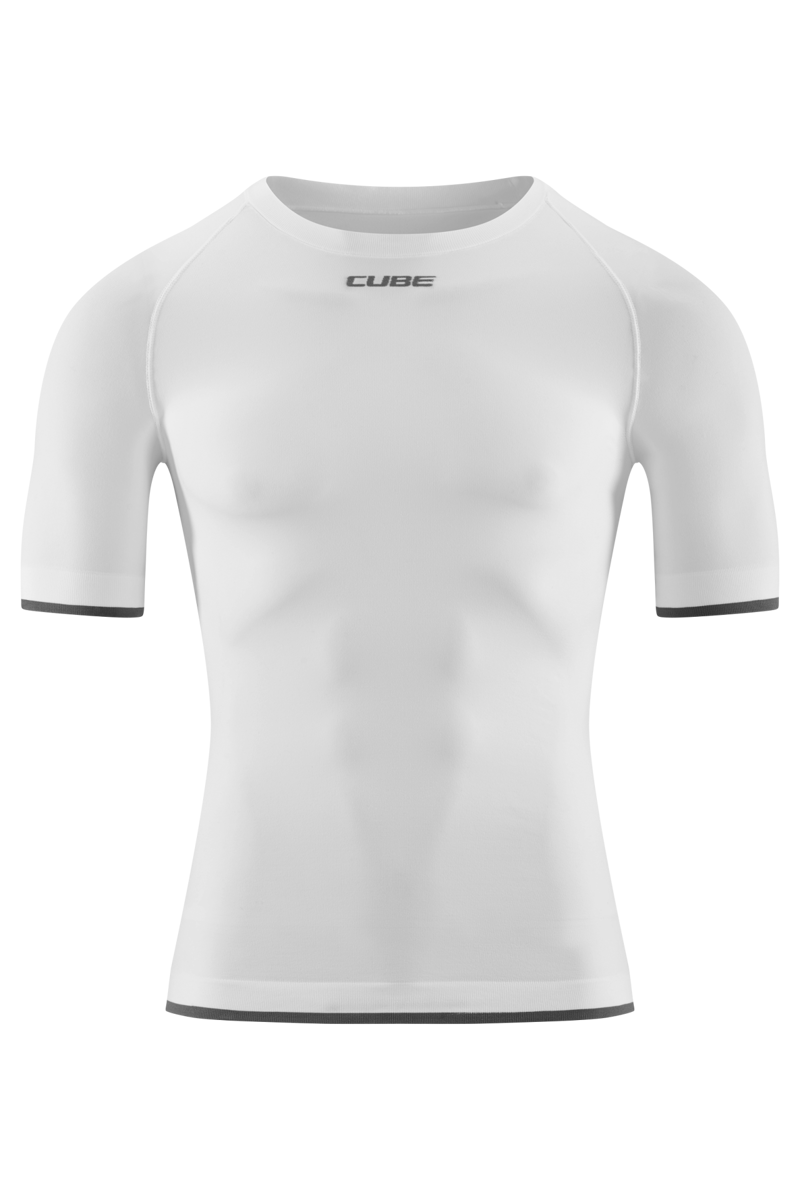 Cube Baselayer Race Be Cool Short Sleeve In White