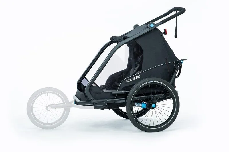Cube Kids Trailer and Buggy Double Seater CMPT Black-7