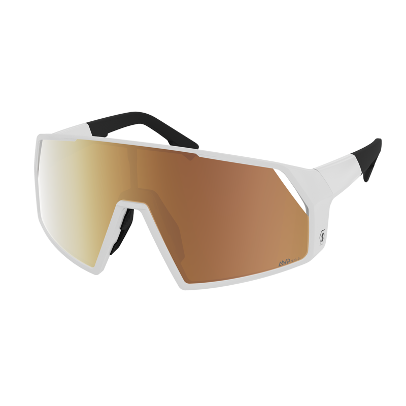 Scott Pro Shield Light Sensitive Sunglasses in White Matt/AMP LS Gold Chrome S1-3