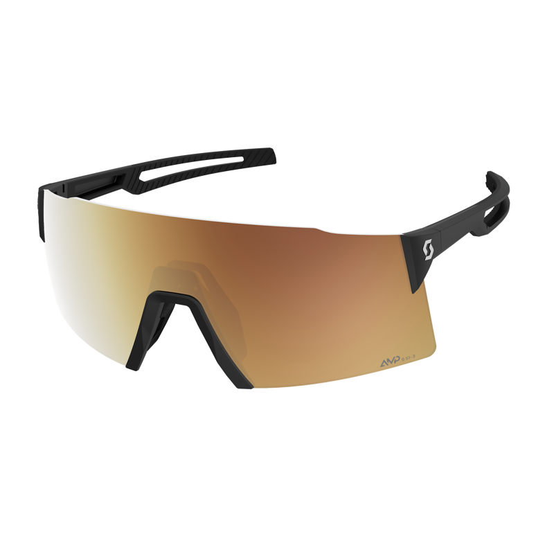 Scott Stride Compact Light Sensitive Sunglasses in Black/AMP LS Gold Chrome S1-3