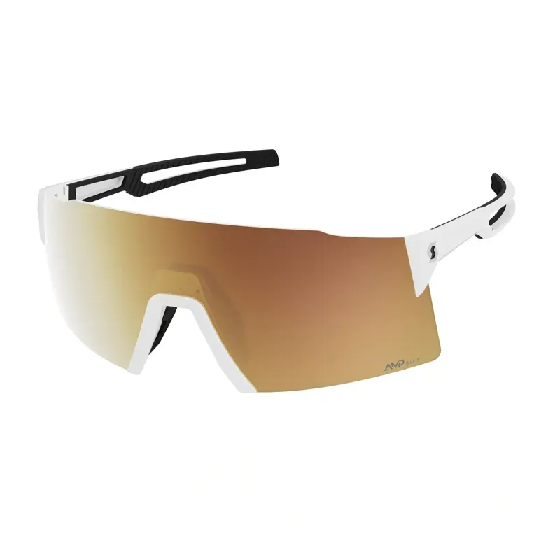 Scott Stride Compact Light Sensitive Sunglasses in White/AMP LS Gold Chrome S1-3