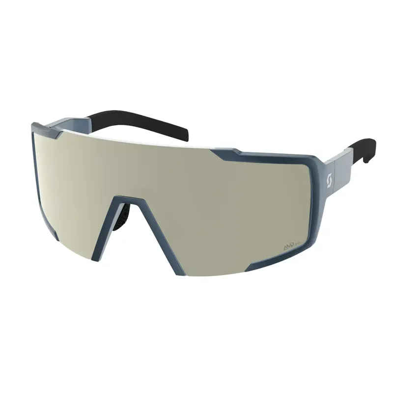 Scott Shield Sunglasses in Metallic Blue/AMP White Chrome S2