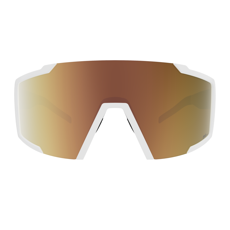 Scott Shield Light Sensitive Sunglasses in White Matt/AMP LS Gold Chrome S1-3-1