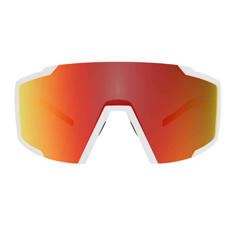 Scott Shield Sunglasses in White Matt/AMP Red Chrome S3-1
