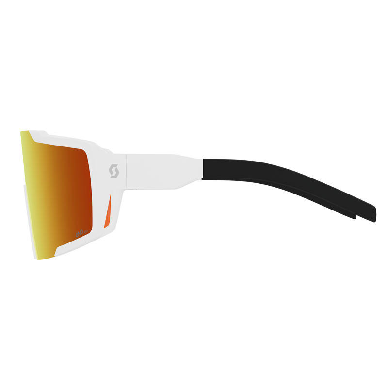 Scott Shield Sunglasses in White Matt/AMP Red Chrome S3-2