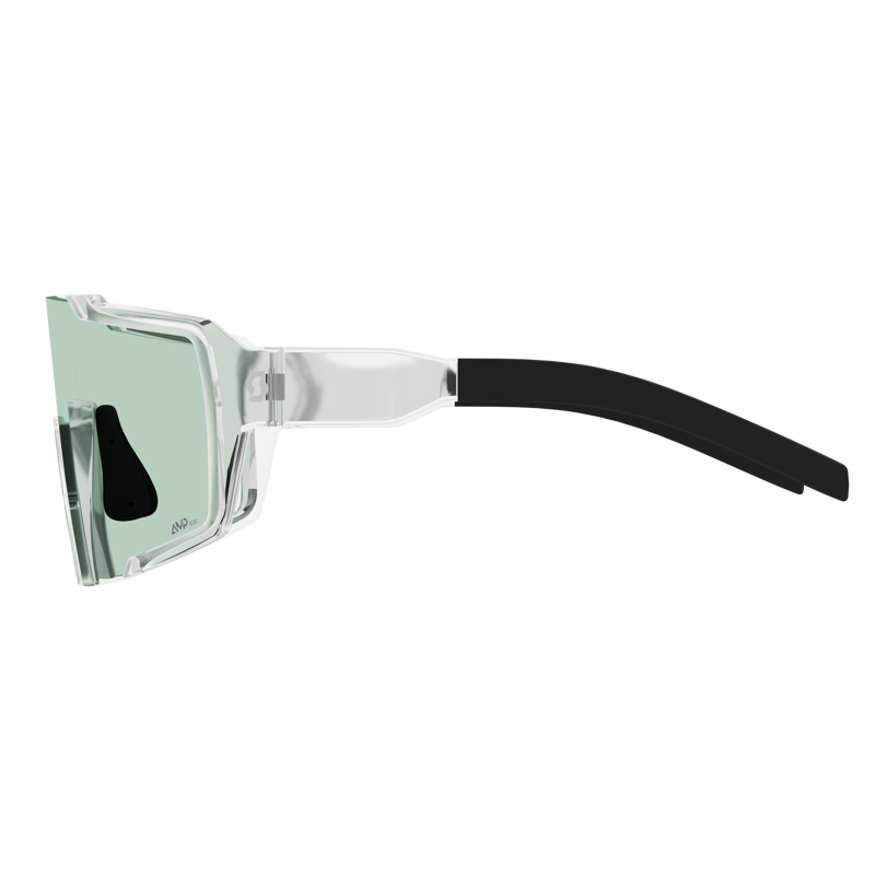 Scott Shield Sunglasses in Translucent/AMP Green S1-2