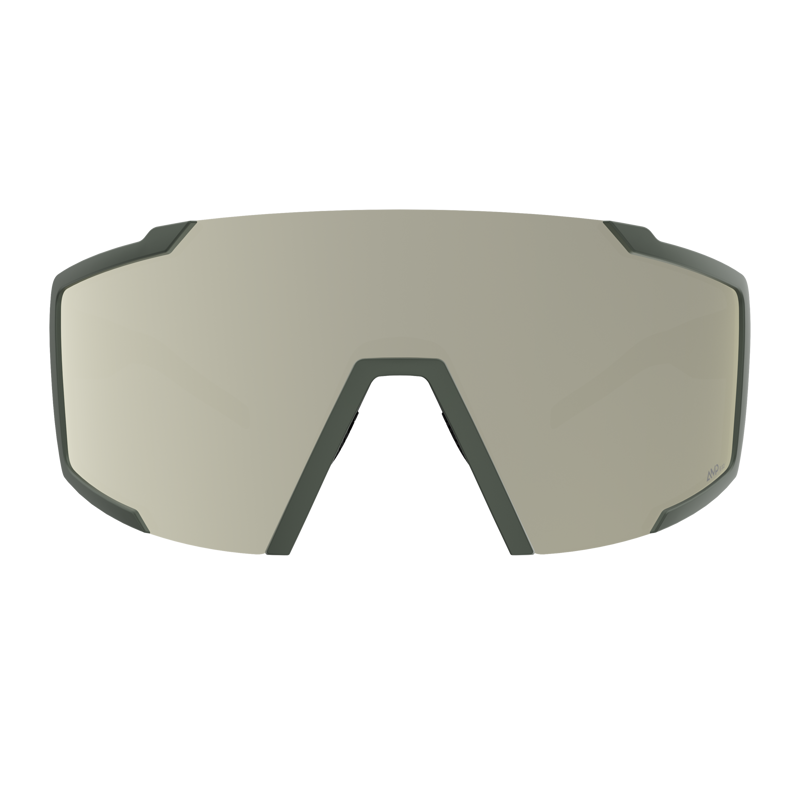 Scott Shield Sunglasses in Kaki Green/AMP White Chrome S2-1