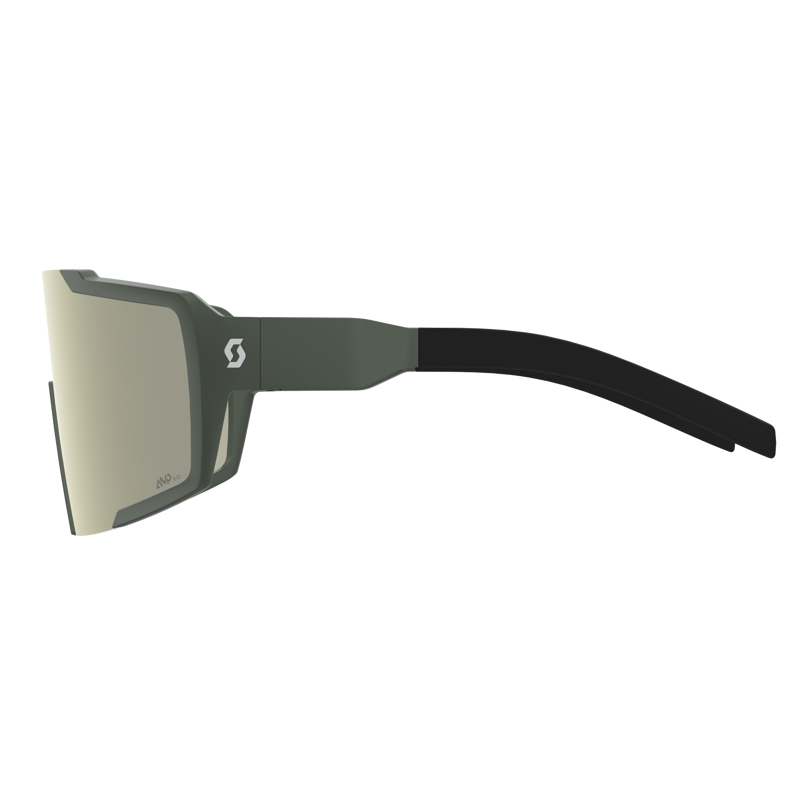 Scott Shield Sunglasses in Kaki Green/AMP White Chrome S2-2