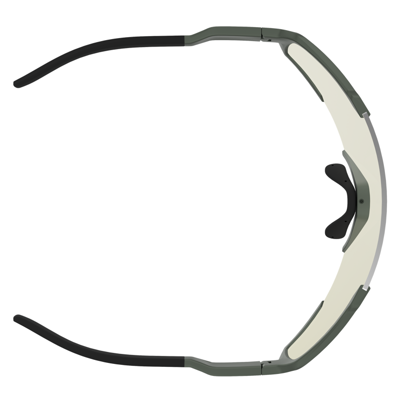 Scott Shield Sunglasses in Kaki Green/AMP White Chrome S2-3