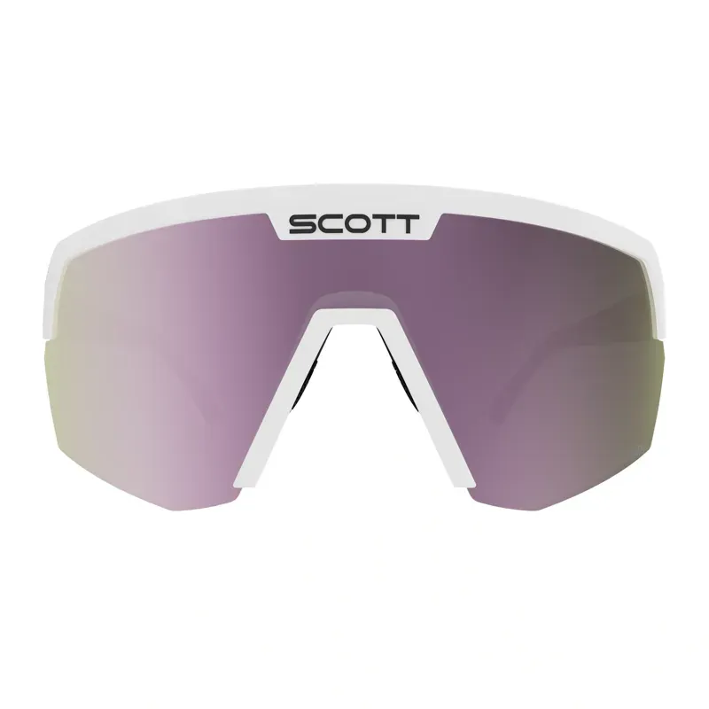 Scott Sport Shield Sunglasses in White Matt/AMP Lavender Chrome S3-1