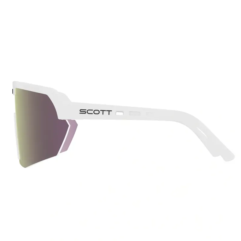 Scott Sport Shield Sunglasses in White Matt/AMP Lavender Chrome S3-2