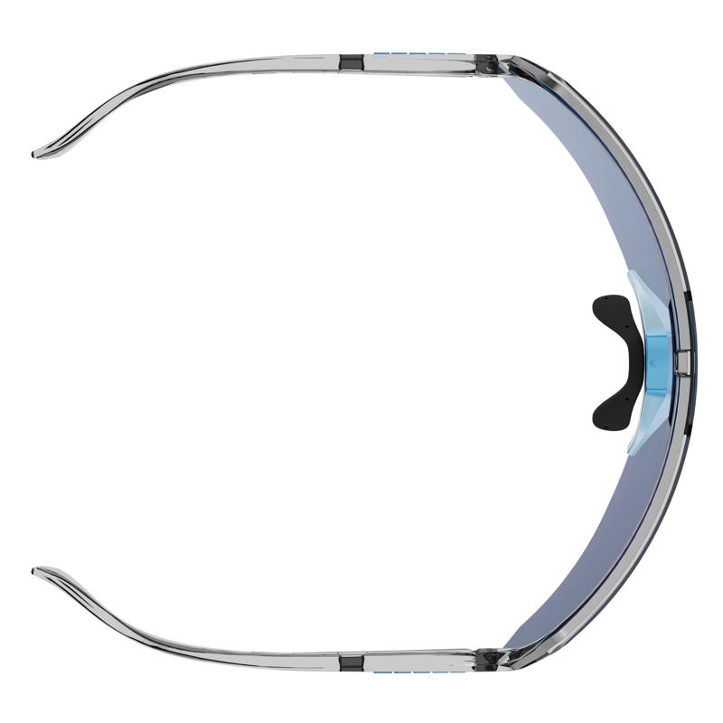 Scott Sport Shield Sunglasses in Black/Neon Blue/AMP Beryl Blue Chrome S3-3