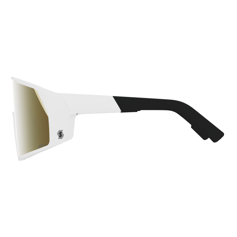 Scott Pro Shield Light Sensitive Sunglasses in White Matt/AMP LS Gold Chrome S1-3-2