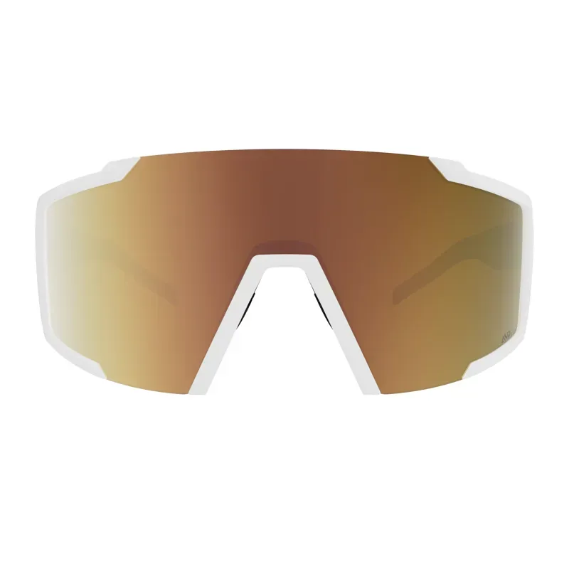 Scott Shield Compact Light Sensitive Sunglasses in White Matt/AMP LS Gold Chrome S1-3-1