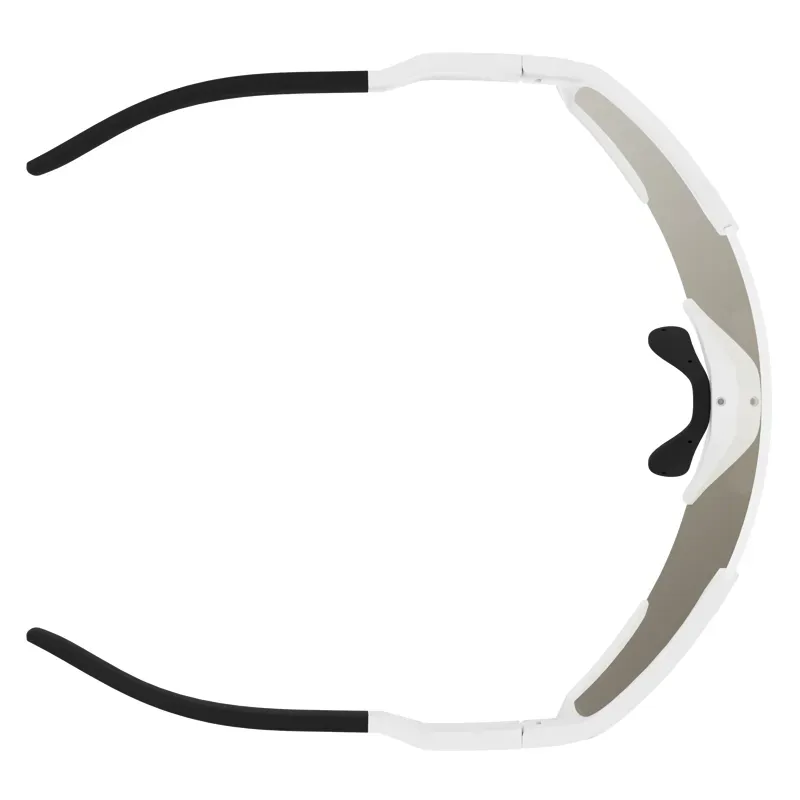 Scott Shield Compact Light Sensitive Sunglasses in White Matt/AMP LS Gold Chrome S1-3-3