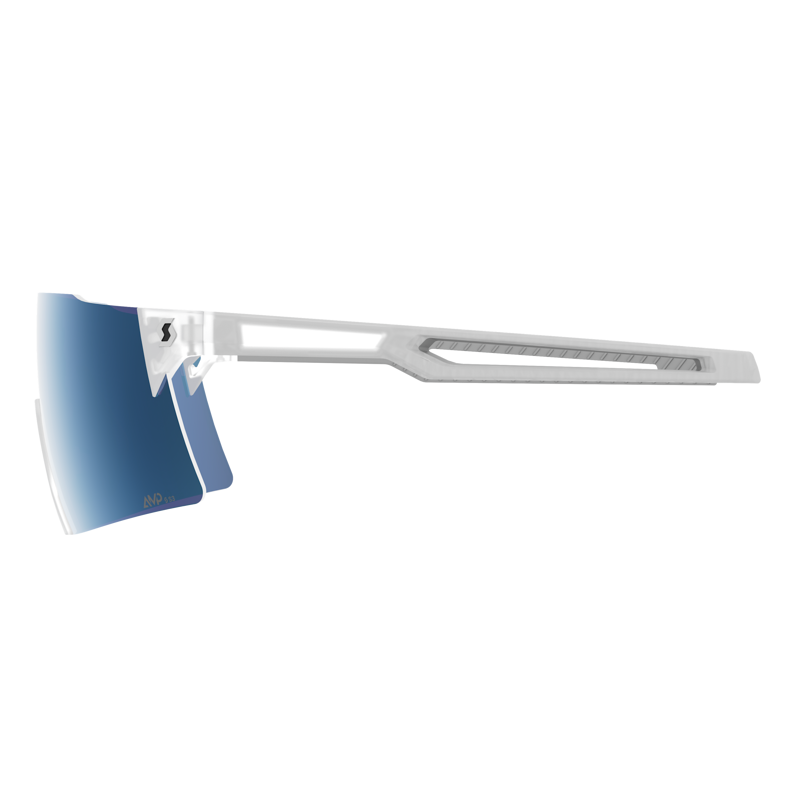 Scott Stride Compact Sunglasses in Translucent/AMP Beryl Blue Chrome S3-2