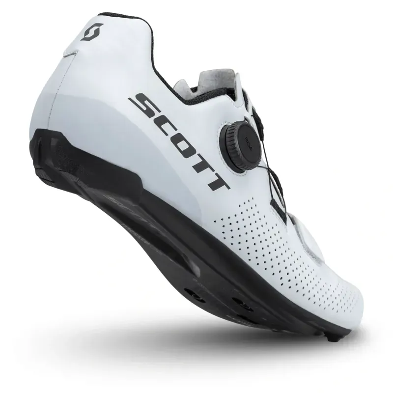 Scott Women's Road Team Boa Shoes in White/Black-2