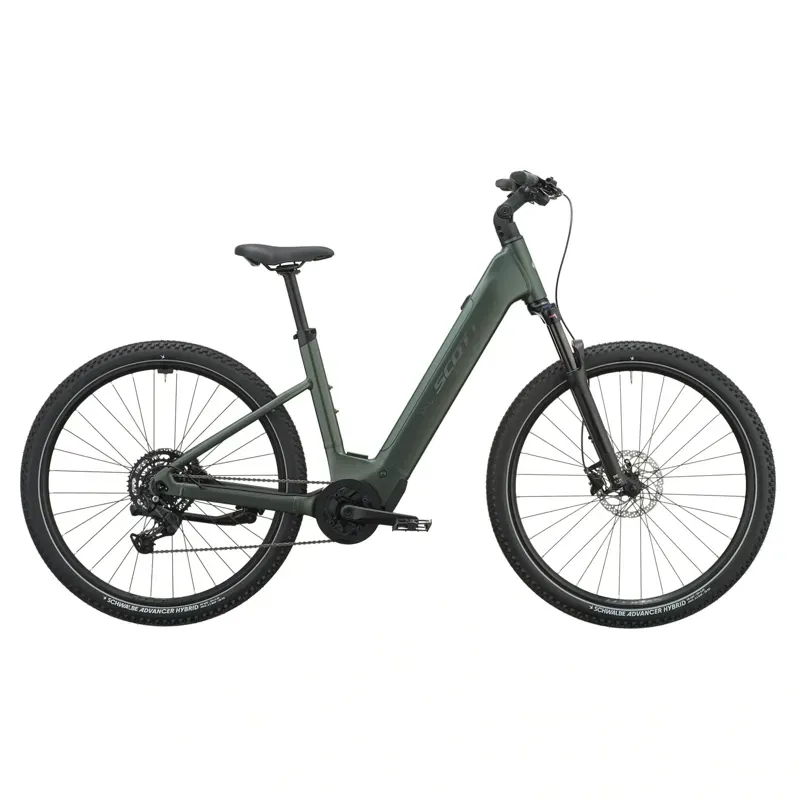 Scott Axis 40 Wave E-Hybrid Bike in Kelp Green