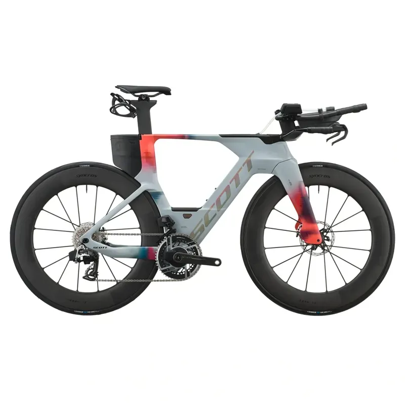 Scott Plasma RC Ultimate Triathlon Bike in Narwal Grey/Gloaming Orange