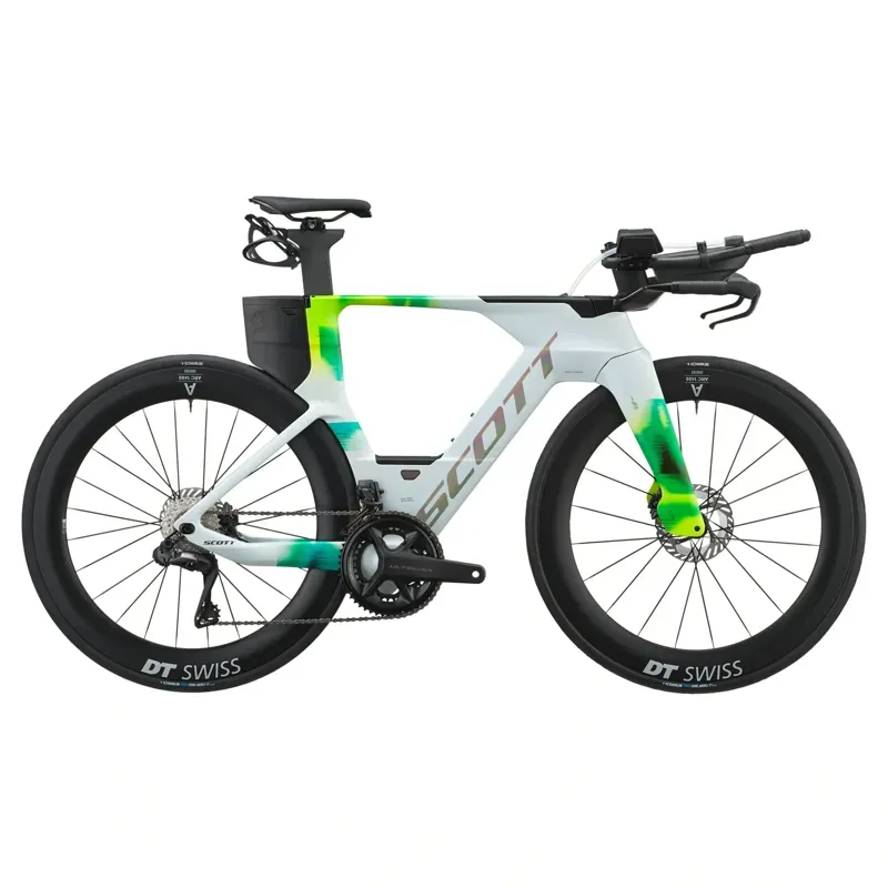 Scott Plasma RC Pro Triathlon Bike in Cumulus White/Viper Green