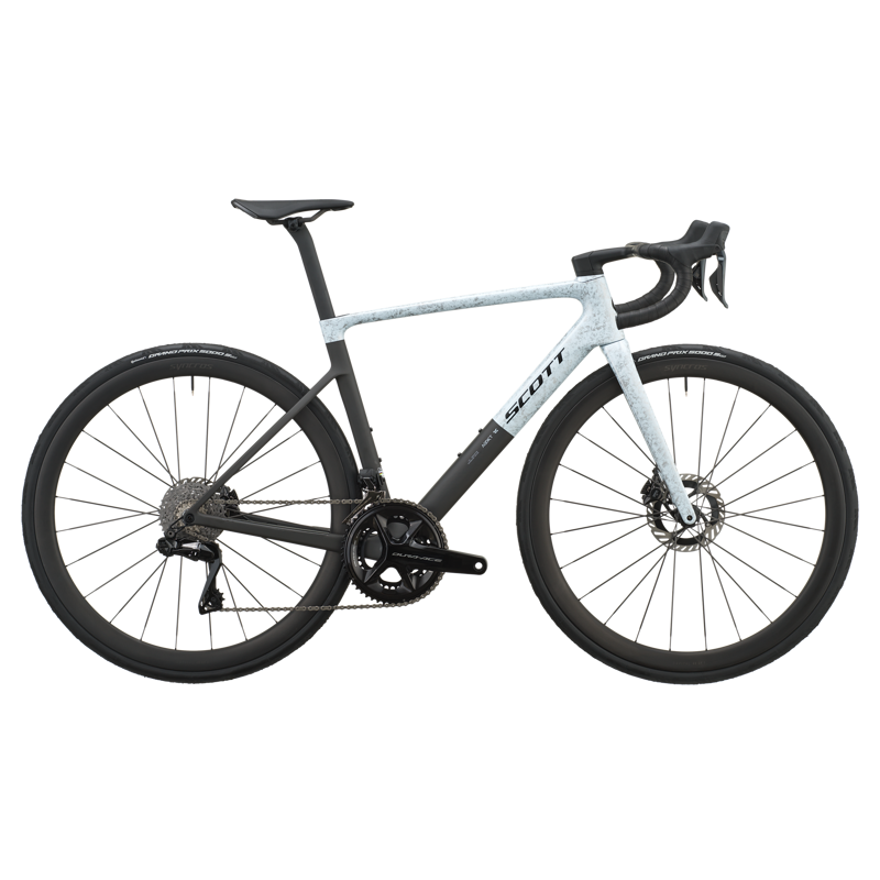 Scott Addict RC Pro Road Bike in Rush White/Carbon Black