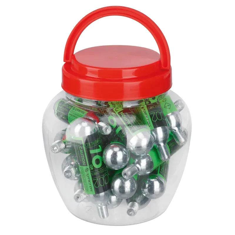 Syncros 25g Thread 10 Pack CO2 Cartridge In Silver