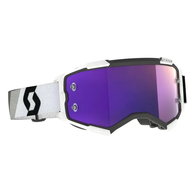 Scott Fury Goggle In Premium Black/White/Purple Chrome Works