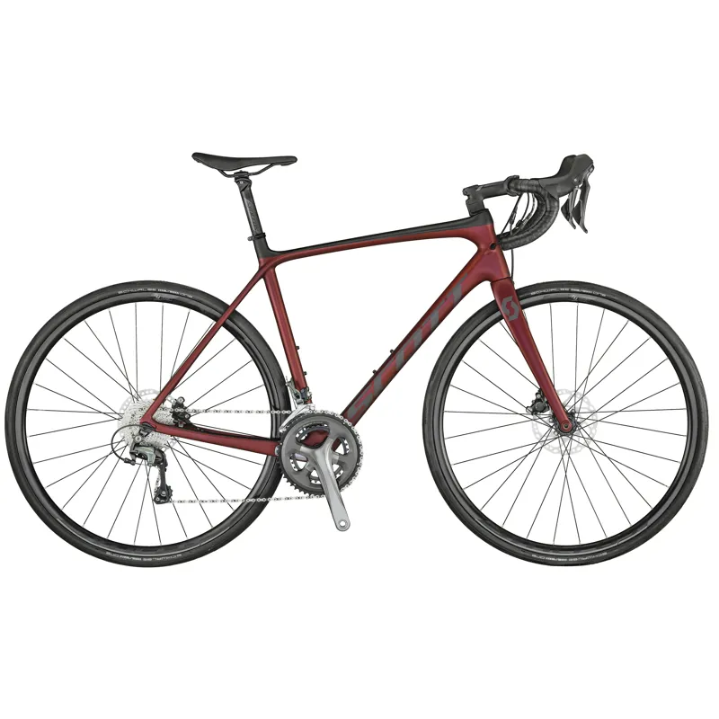 2021 Scott Addict 30 Disc Carbon Road Bike in Red 