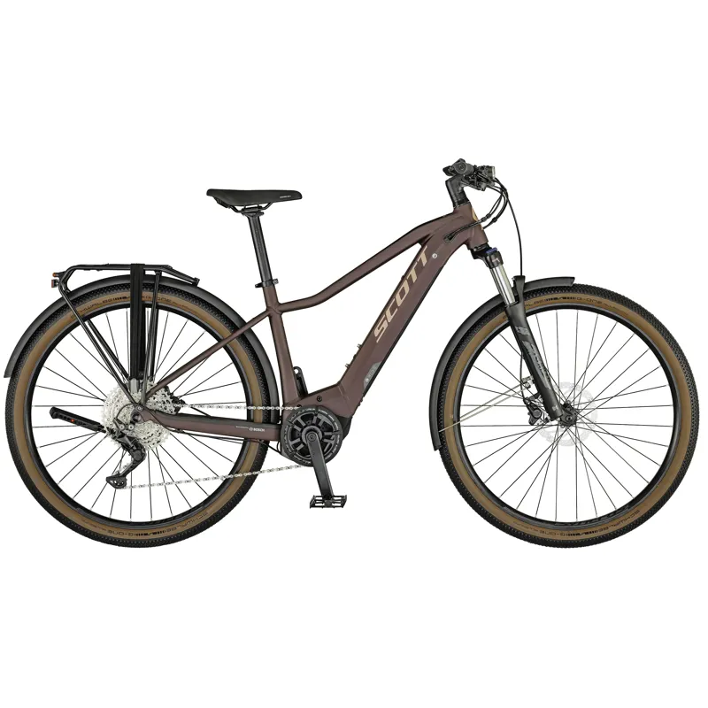 Scott Axis eRIDE 20 Womens Electric Hybrid Bike in Brown