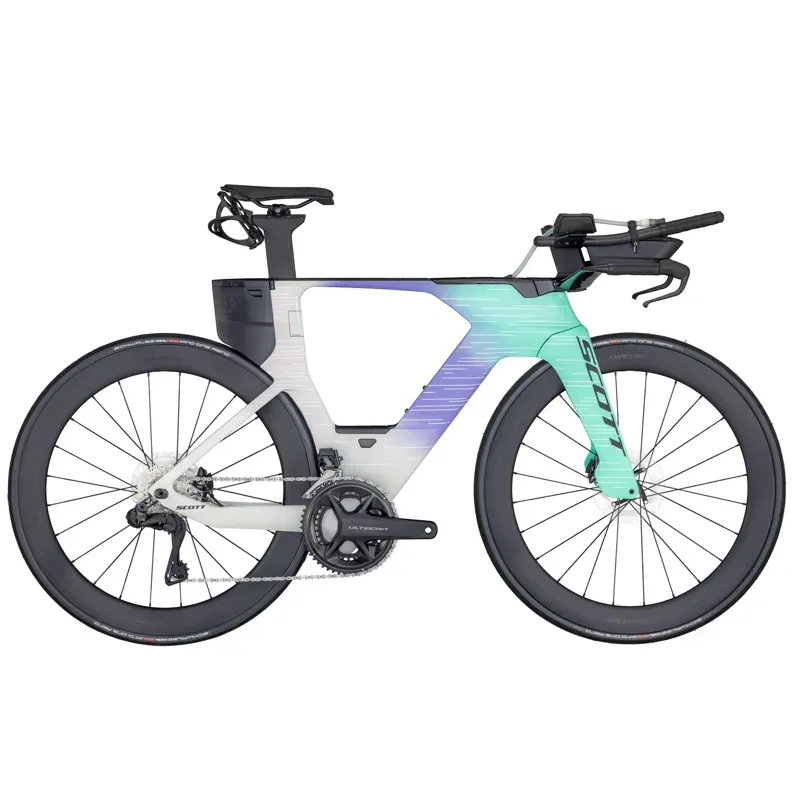 Scott Plasma RC Pro Triathlon Bike in White/Light Blue