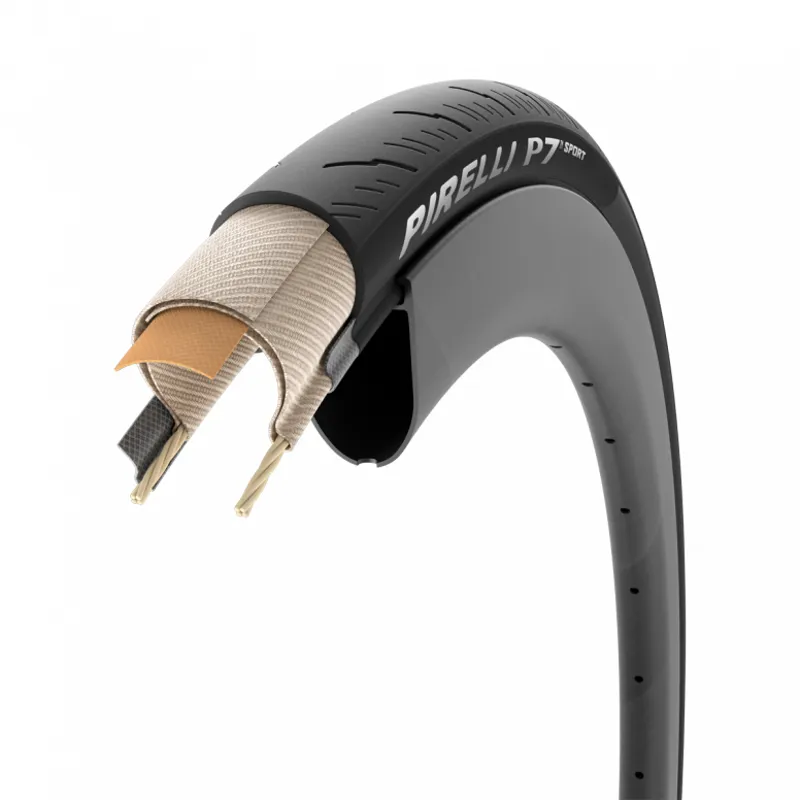 Pirelli P7 Sport Road Bike Tyre Black 700c Clincher-2