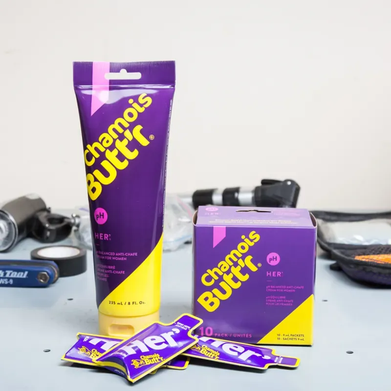 Chamois Butt'r Her Ladies Chamois Cream Purple/Yellow -2