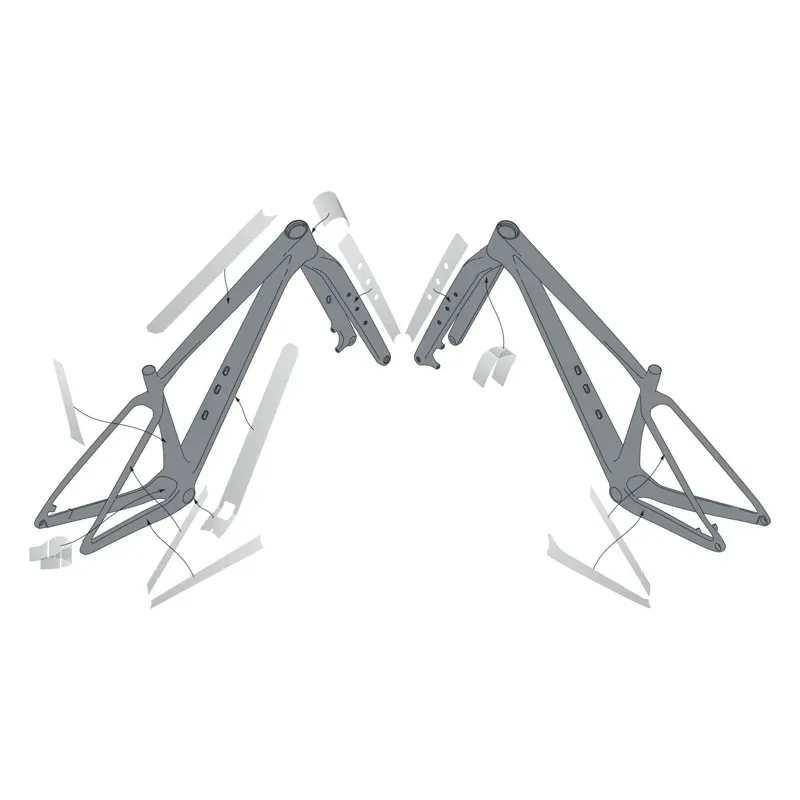 Syncros Scale 23 Carbon Frame Protection Kit In Clear Gloss