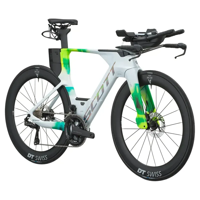 Scott Plasma RC Pro Triathlon Bike in Cumulus White/Viper Green-1