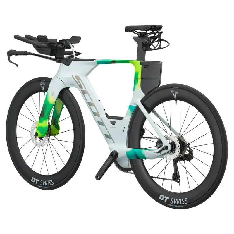 Scott Plasma RC Pro Triathlon Bike in Cumulus White/Viper Green-2