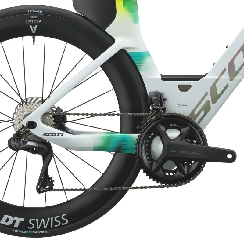 Scott Plasma RC Pro Triathlon Bike in Cumulus White/Viper Green-3