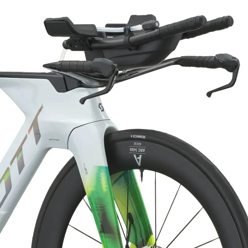 Scott Plasma RC Pro Triathlon Bike in Cumulus White/Viper Green-4