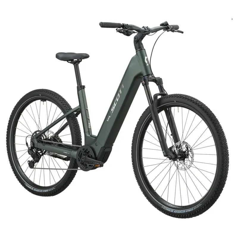 Scott Axis 40 Wave E-Hybrid Bike in Kelp Green-1