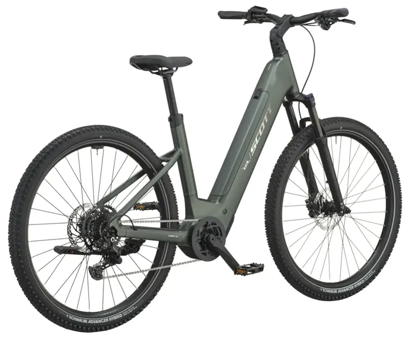 Scott Axis 40 Wave E-Hybrid Bike in Kelp Green-4