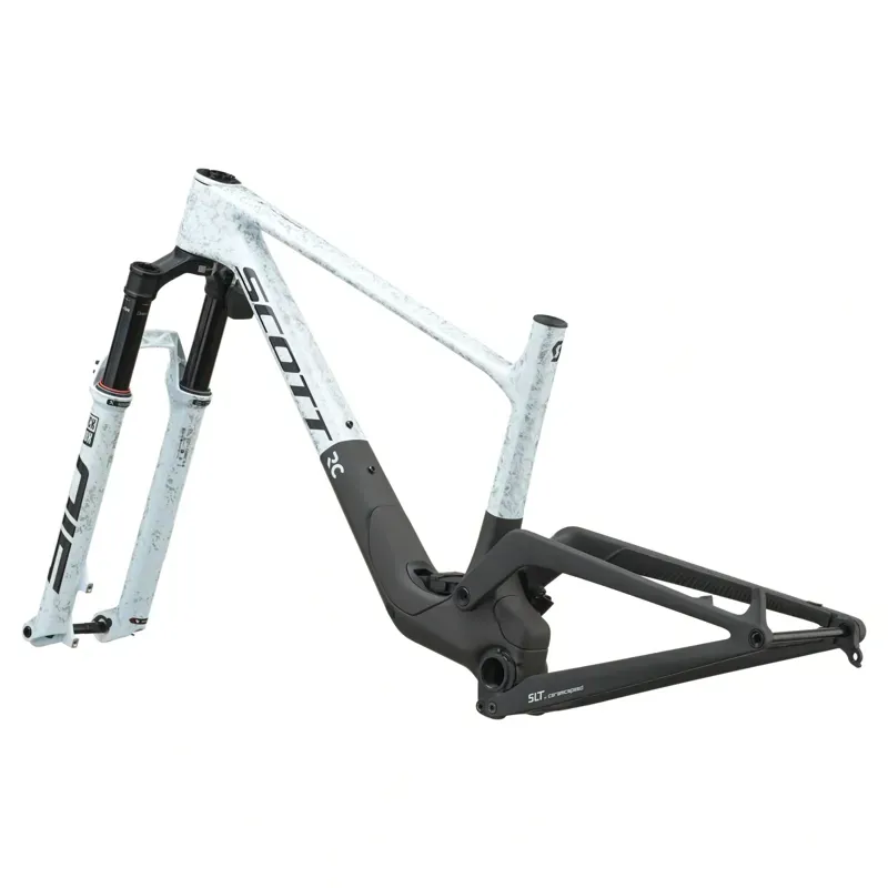 Scott Spark RC World Cup EVO Frame w/Fork in Rush White/Carbon Black-2