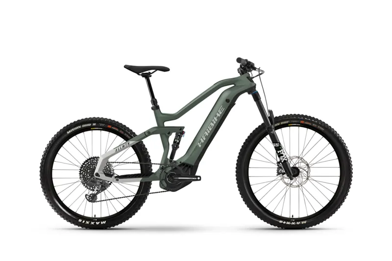 2021 Haibike Allmtn 6 600Wh Electric Carbon Mountain Bike in Green