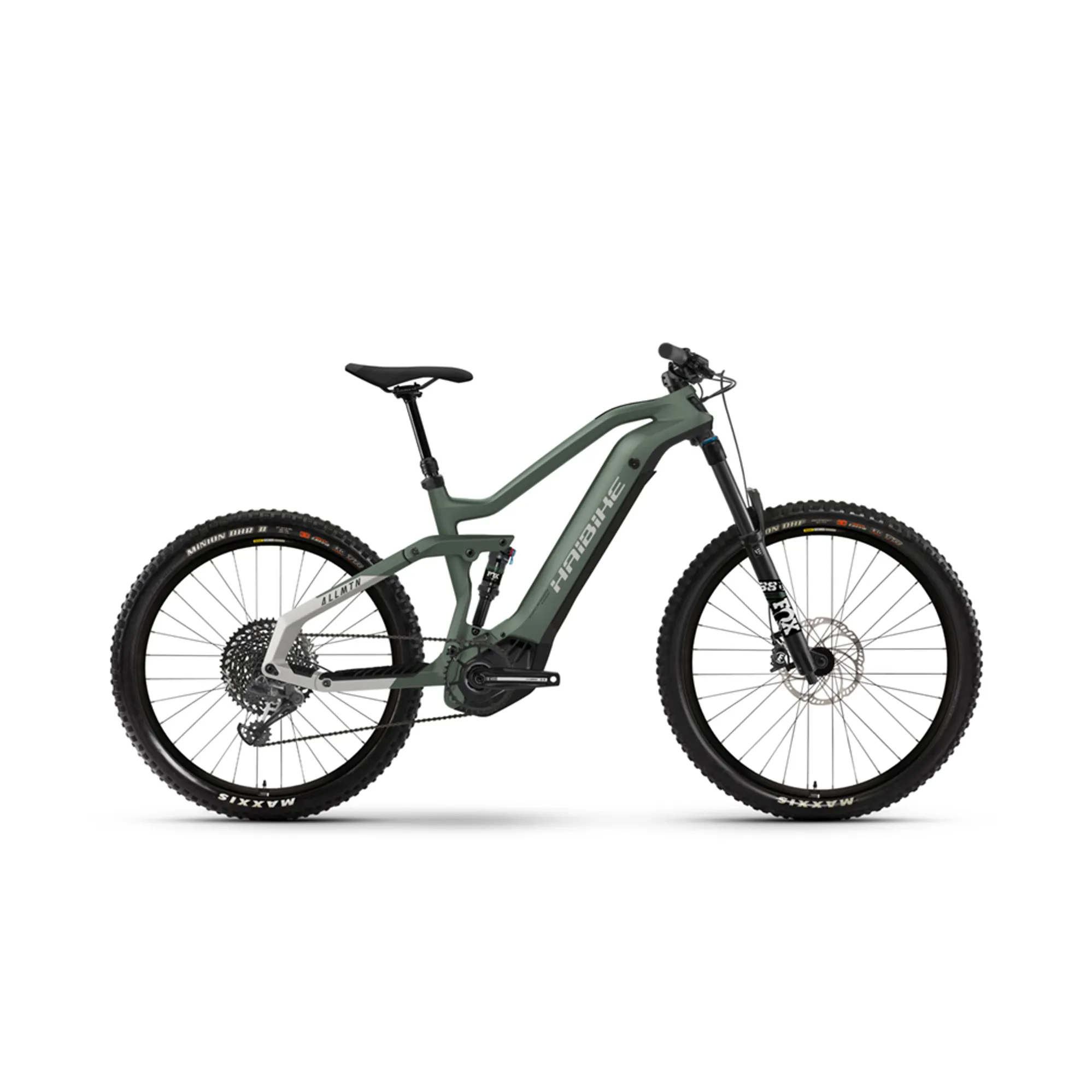2021 Haibike Allmtn 600Wh Electric Carbon Mountain Bike in Green