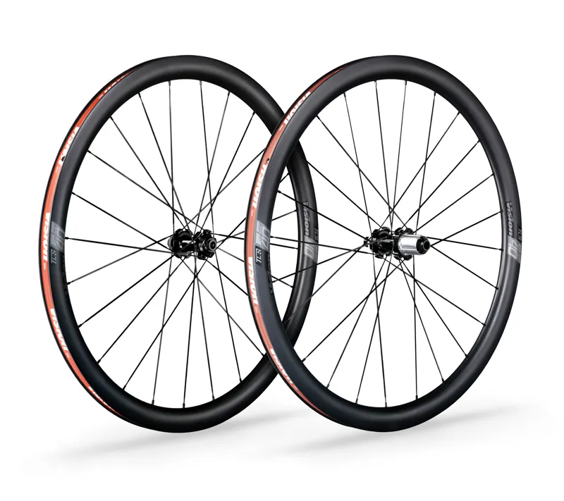Vision SC 40 Disc Carbon Clincher Road Bike Wheelset in Black