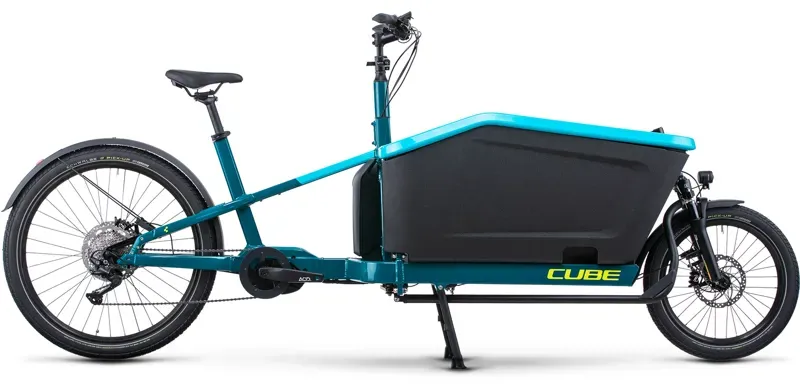 Cube Sport Hybrid 500 Cargo in Blue/Lime 
