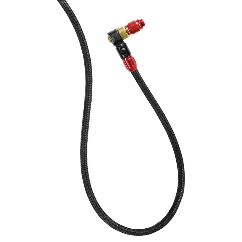 Lezyne ABS1-Pro Braided Floor Pump Hose in Black/Red