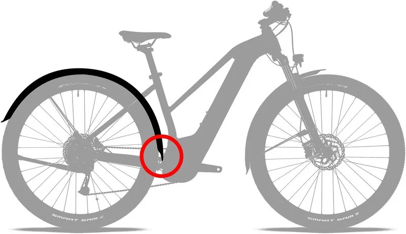 Acid Mudguard Set BB Mount 75 29 Inch Black 75mm-3