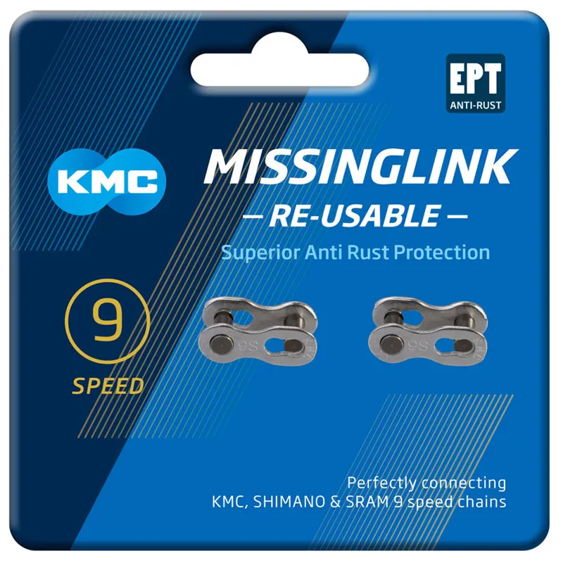KMC Missing Link 9-Speed Chain Link in Silver-2