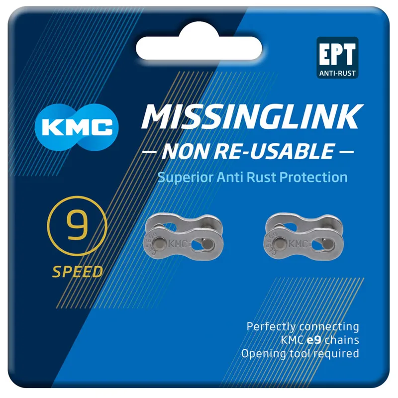 KMC Missing Link 9-Speed Chain Link in Silver-1