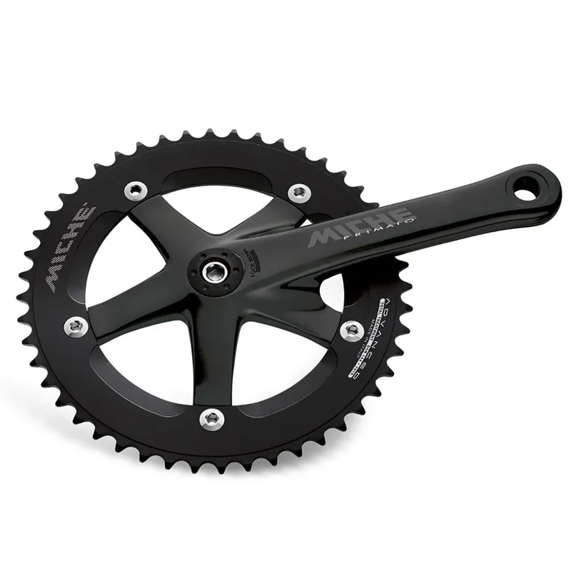 Miche Primato Advanced Track Chainsets Tapered - Black - Alloy