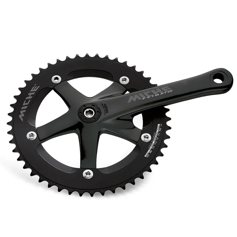 Miche Primato Advanced Track Chainsets Tapered - Black - Alloy-1